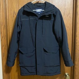 Men's Lands' End Waterproof Squall Parka Black Size Small